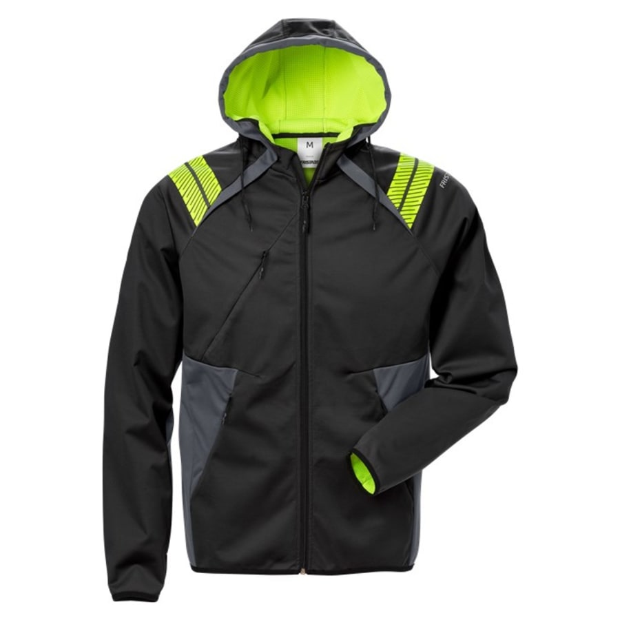 Fristads softshell peysa/jakki með hettu