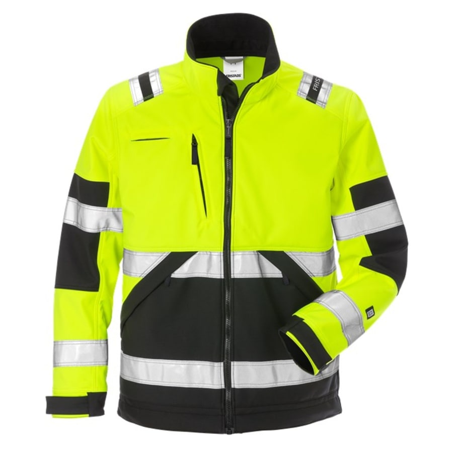 Fristads Softshelljakki HiViz gulur/svartur CL2