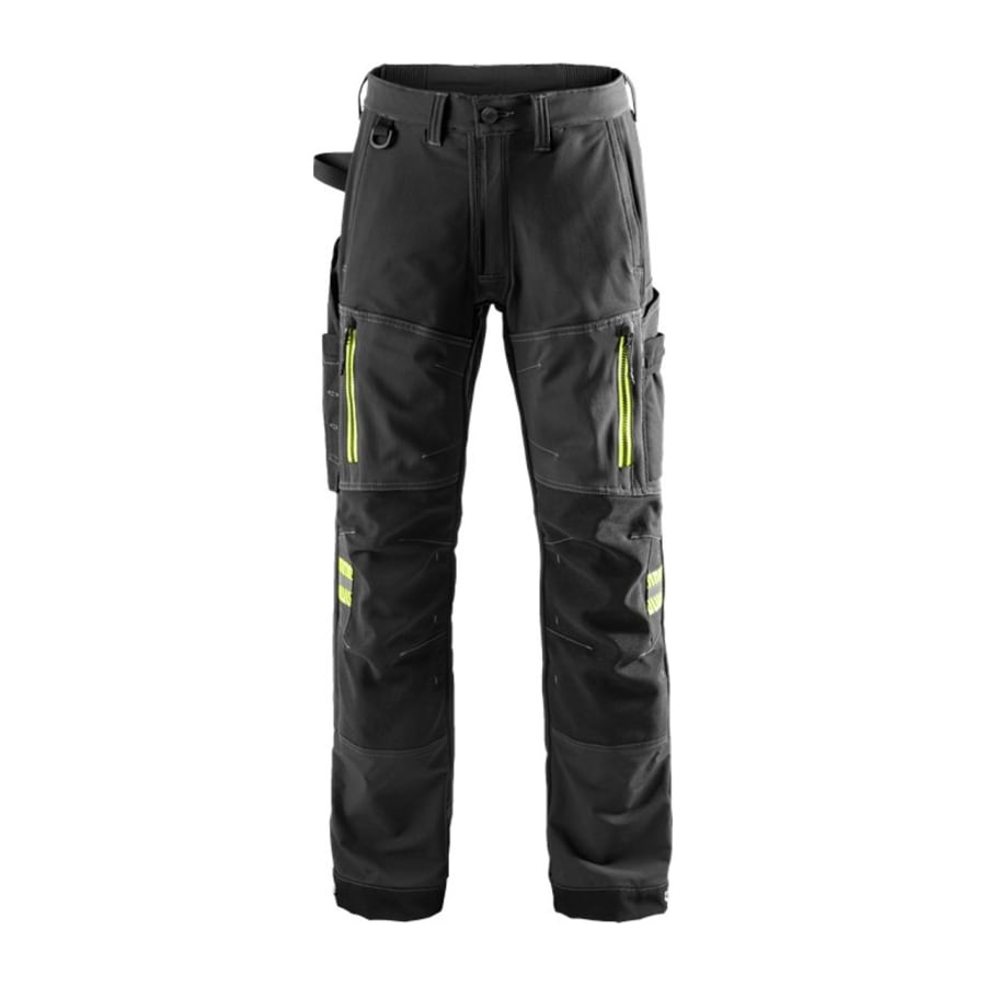 Fristads Tyresta buxur stretch svartar/HiViz gular