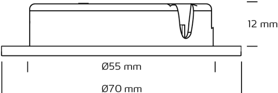 Gabriella Cabinet light 4W 350mA 2700K 35° Aluminium
