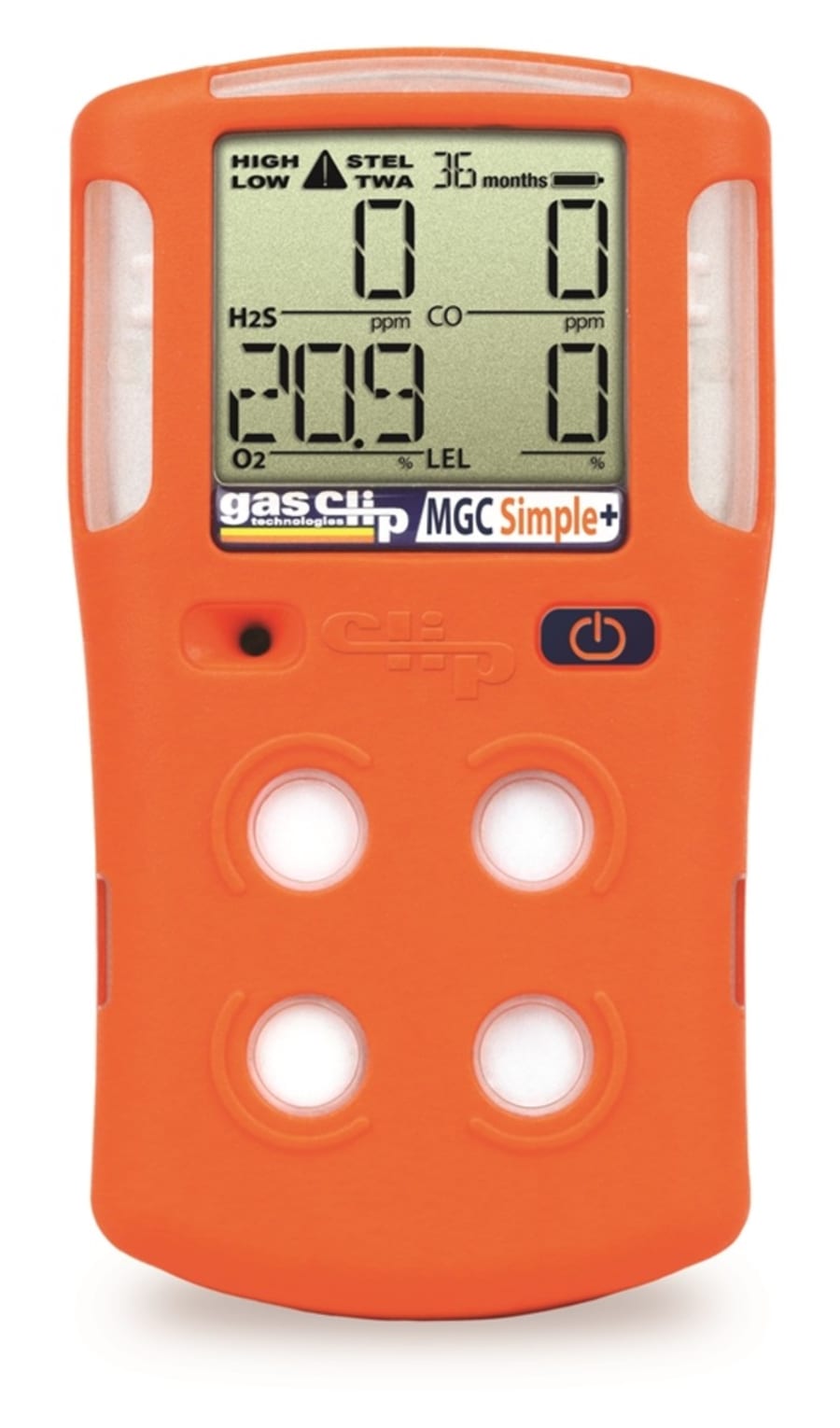 Gas Clip O2,H2S,CO,LEL/M gasmælir 36 mánaða