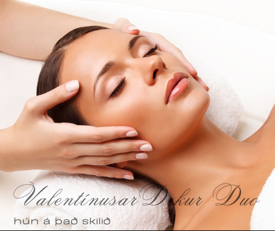 Gjafakort fyrir Valentínusar Luxury dömunuddi og gjafaaskja full af Spa og dekurvörum