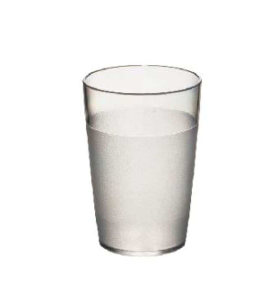 Glært plastglas 25 cl.