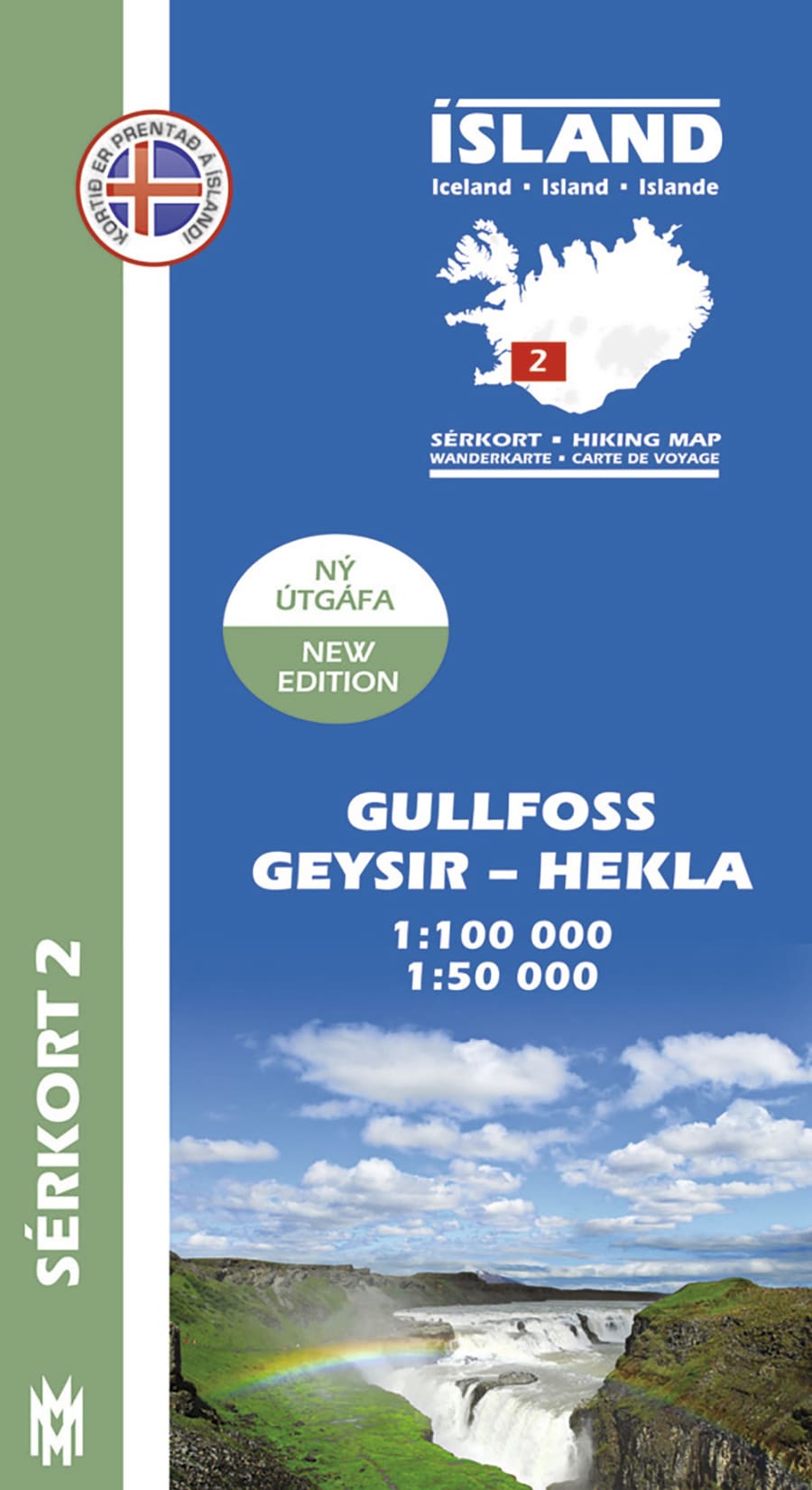 Gullfoss, Geysir, Hekla 1:100 000 - Sérkort 2