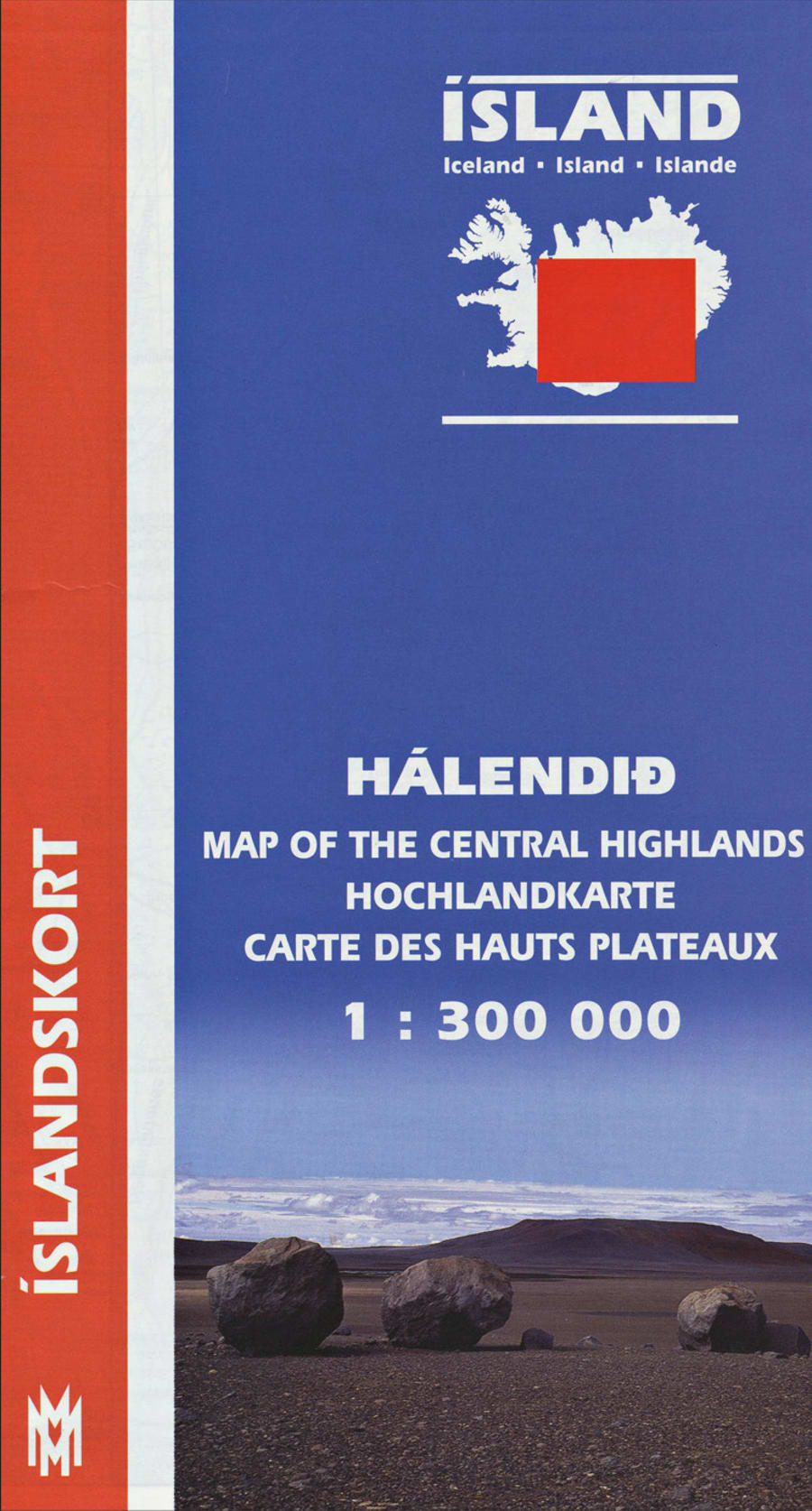 Hálendiskort 1:300.000 - Fjórðungskort