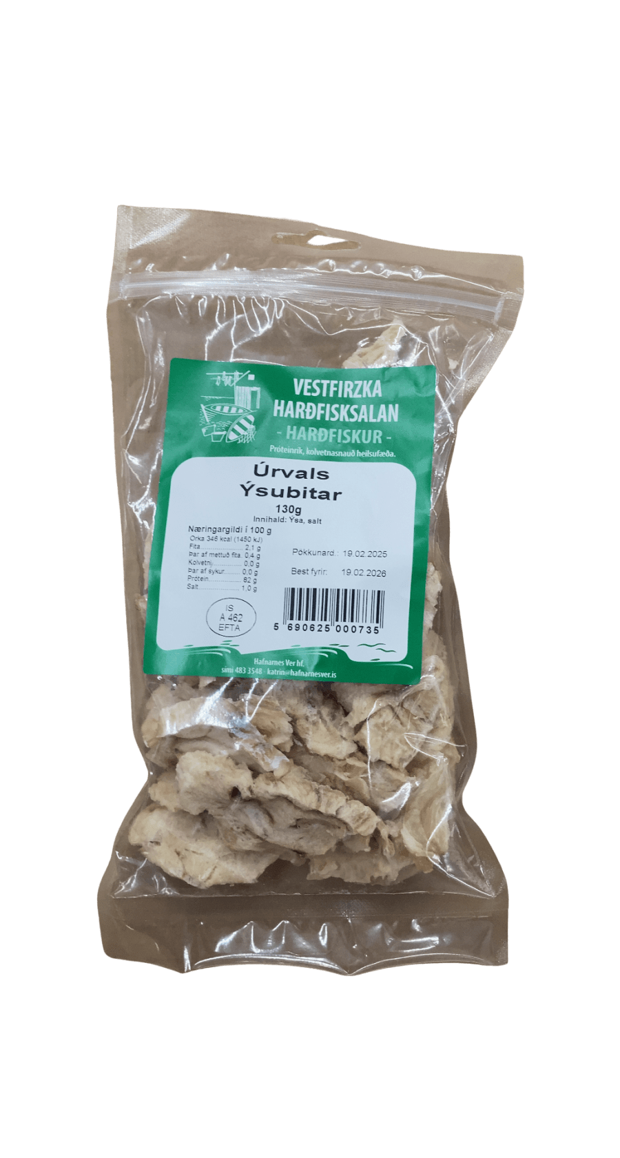 Vestfirzka Harðfisksalan Harðfiskur Ýsubitar 130 g