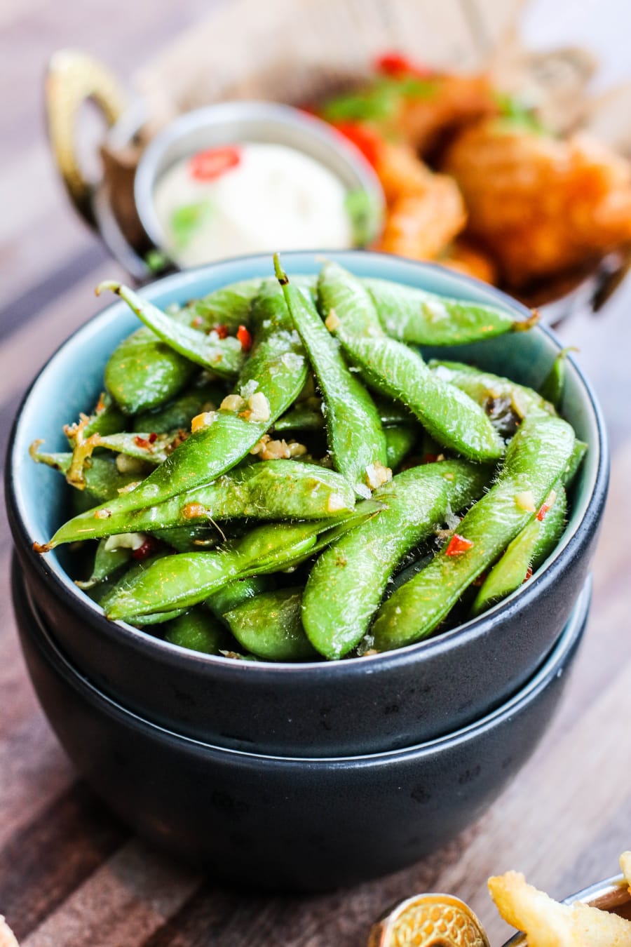 Smjörsteiktar edamame baunir