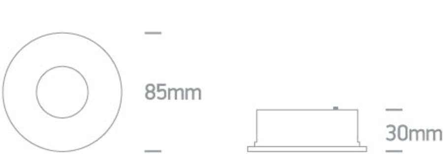 Innfellt útiljós IP65 CCT