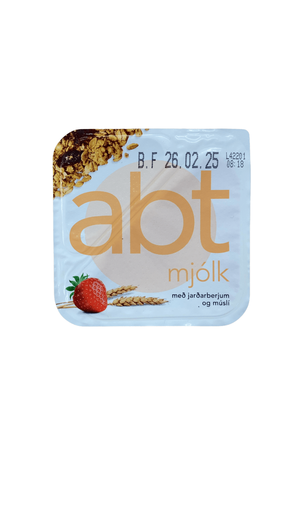 Abt Mjólk með jarðarberjum og múslí 168 g