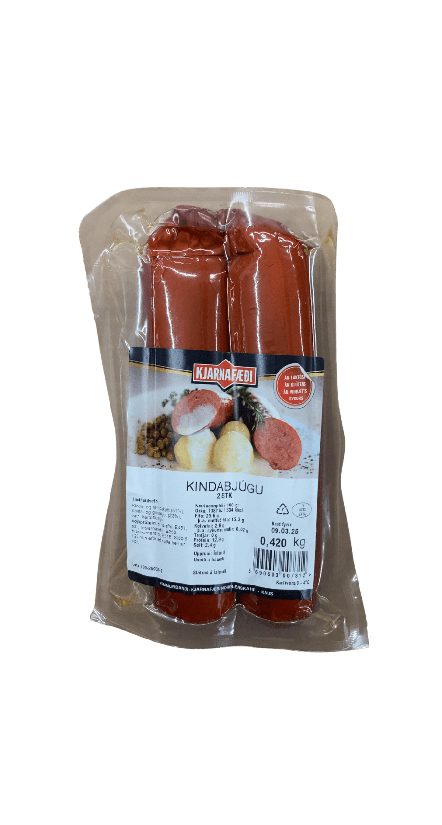 Kjarnafæði Kindabjúgu 420 g
