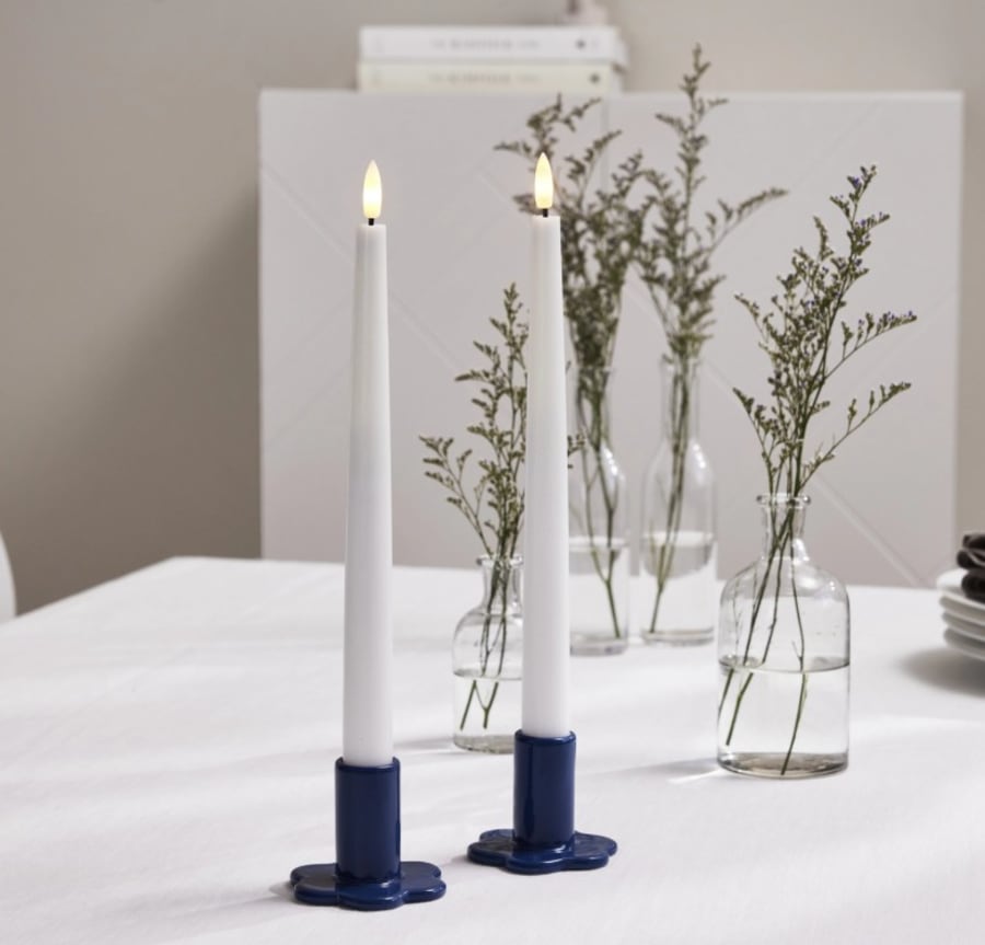 Kertastjaki Bloom 2stk dökkblár