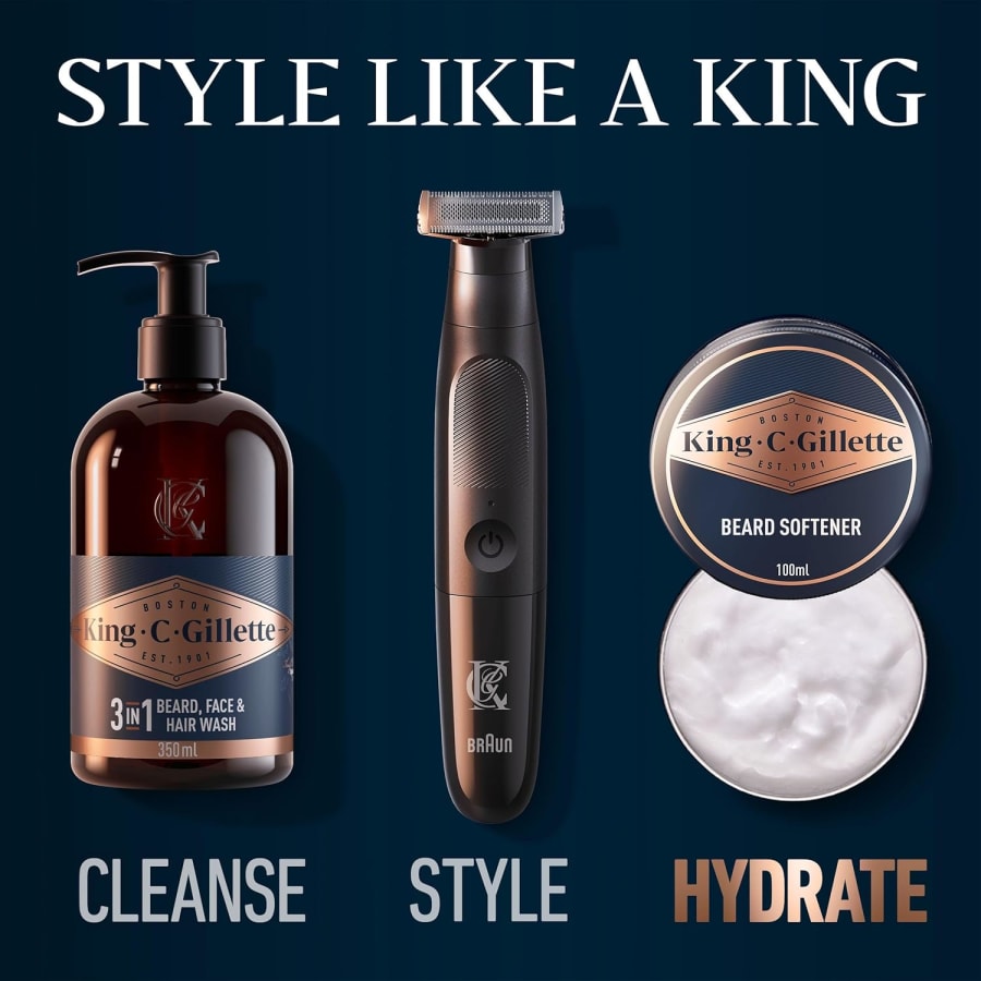 King C. Gillette skegg- og andlitshreinsir 350 ml