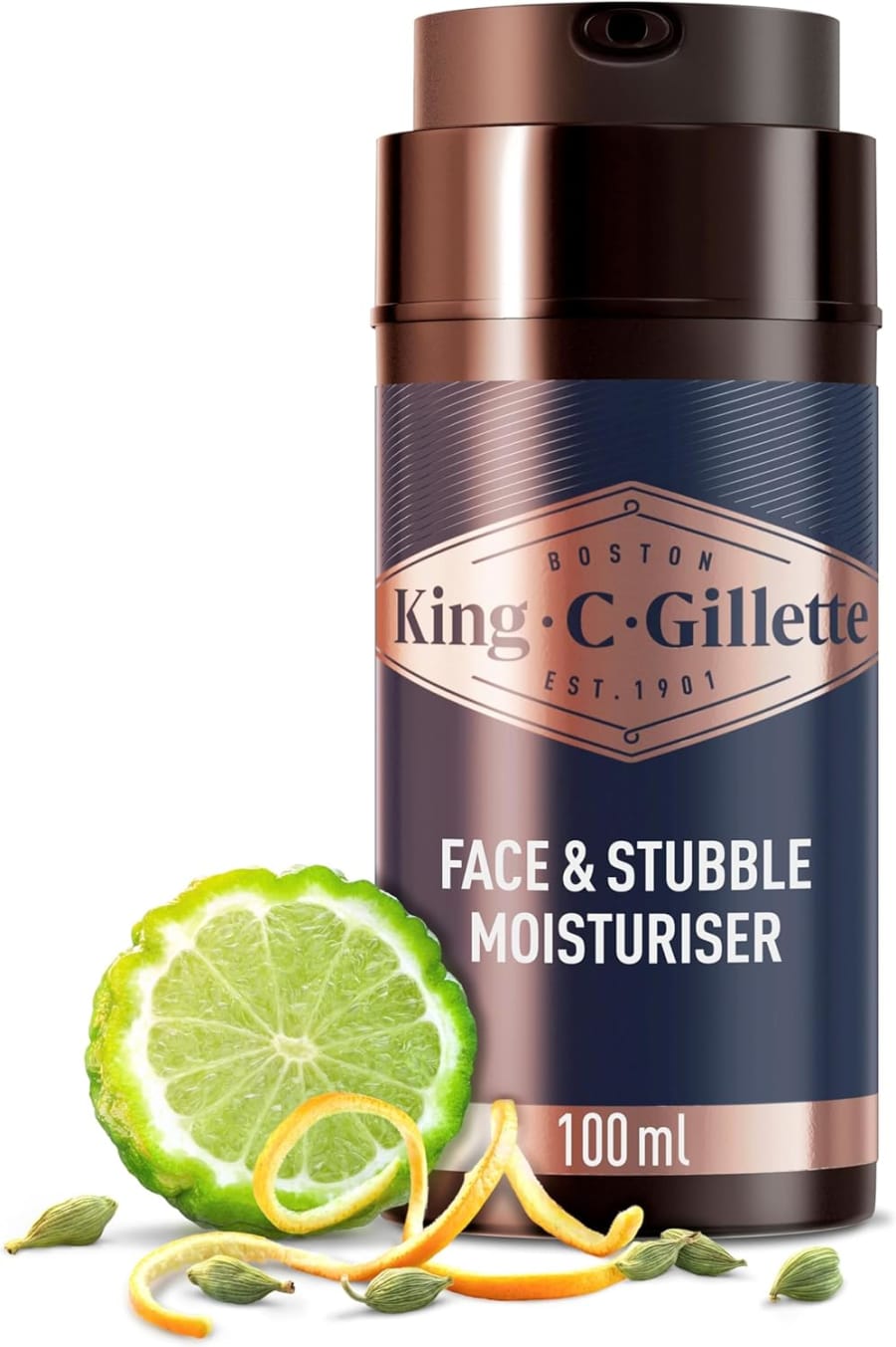 King C Gillette andlits og skeggbrodda rakakrem 100 ml