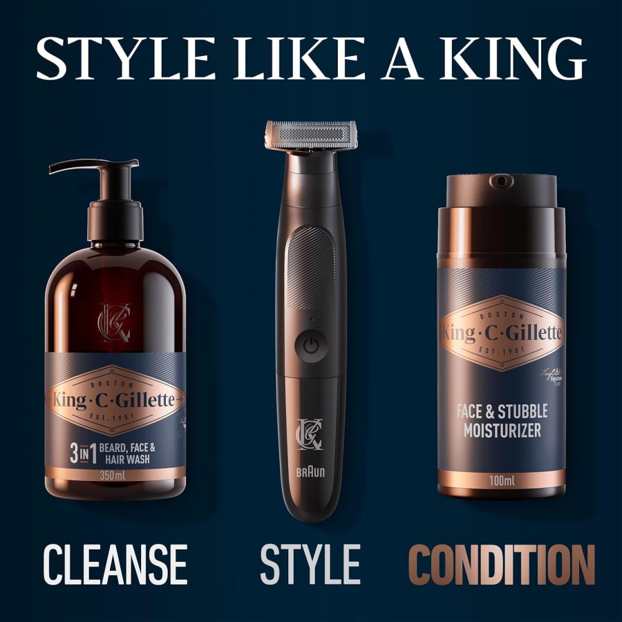 King C Gillette andlits og skeggbrodda rakakrem 100 ml