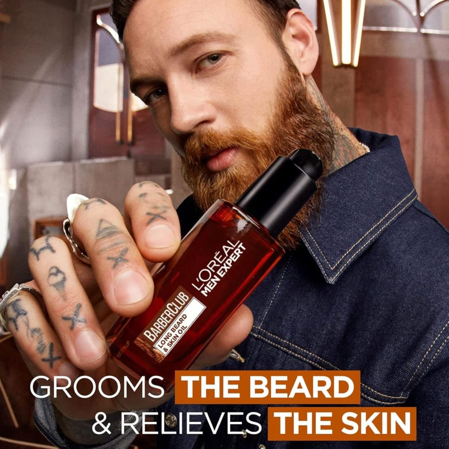 L'Oréal Men Expert Barber Club Skeggolía fyrir lengra skegg og andlit 30 ml