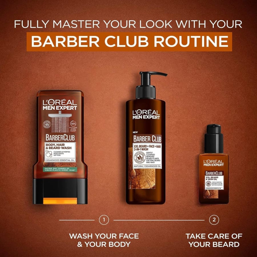 L'Oréal Men Expert Barber Club Skeggolía fyrir lengra skegg og andlit 30 ml