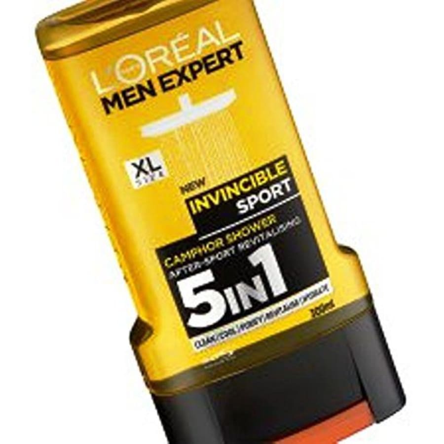L'Oreal 5In1 Men Expert Invincible Sport Camphor After-Sport Revitalising, Sturtusápa 300 ml