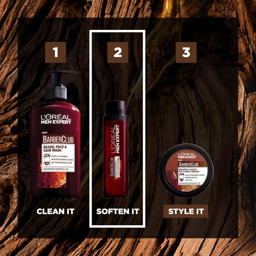 L'Oreal Men Expert Barber Club 3-in-1 Beard + Hair & Face Wash 200 ml