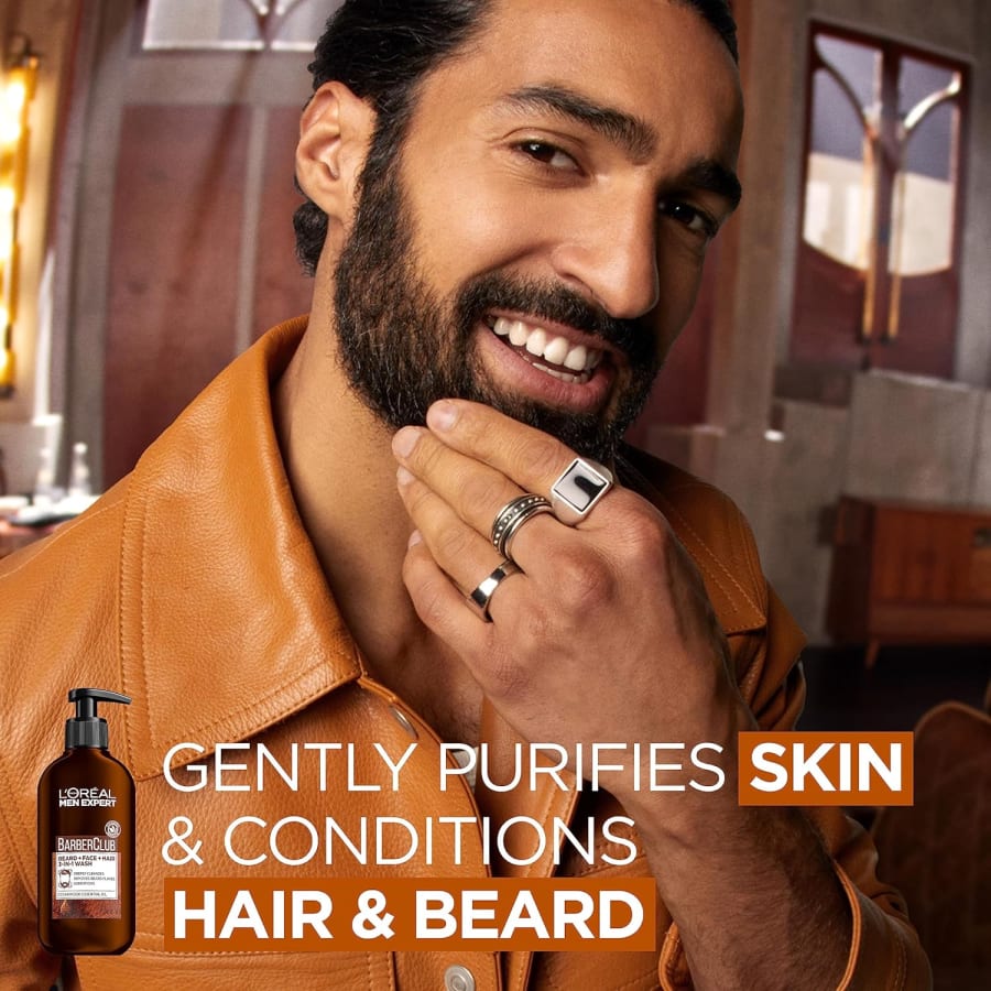 L'Oreal Men Expert Barber Club 3-in-1 Beard + Hair & Face Wash 200 ml