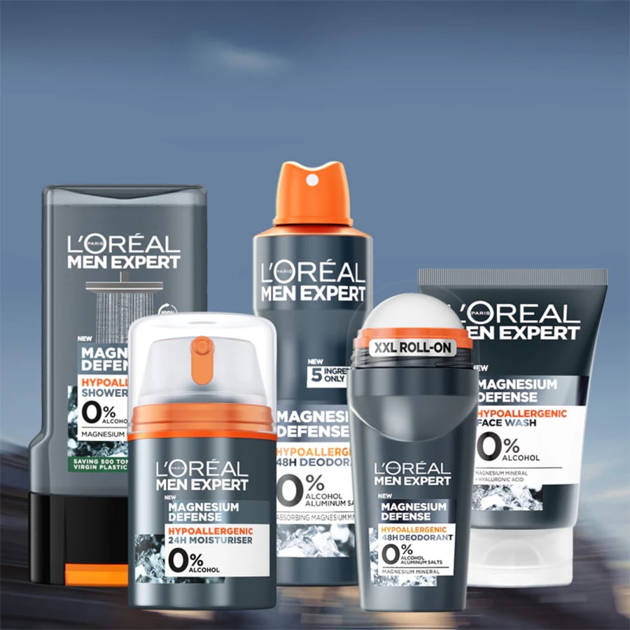 L'oreal Men Expert Magnesium Defence Hypoallergenice Sturtusápa 300 ml