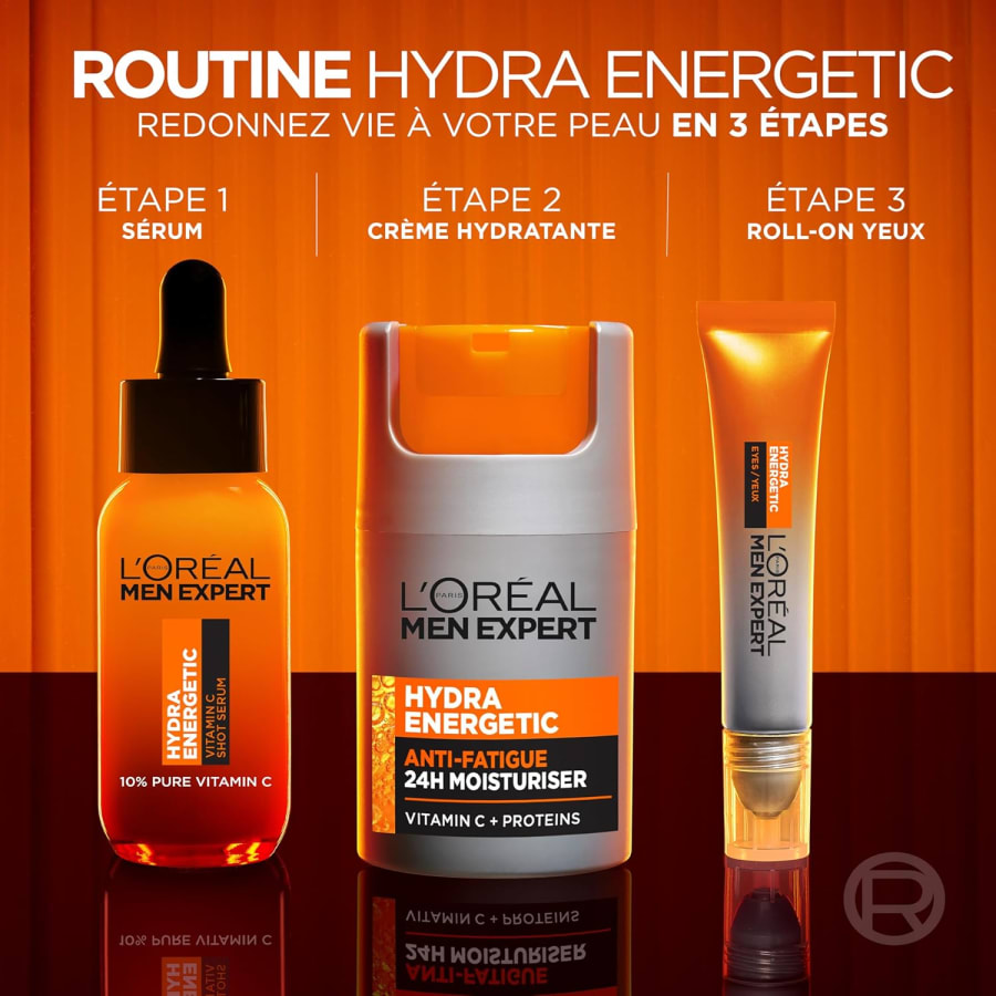 L'Oreal Paris Men Expert Hydra Energetic Daily Anti-Fatigue Rakakrem fyrir herra 50 ml