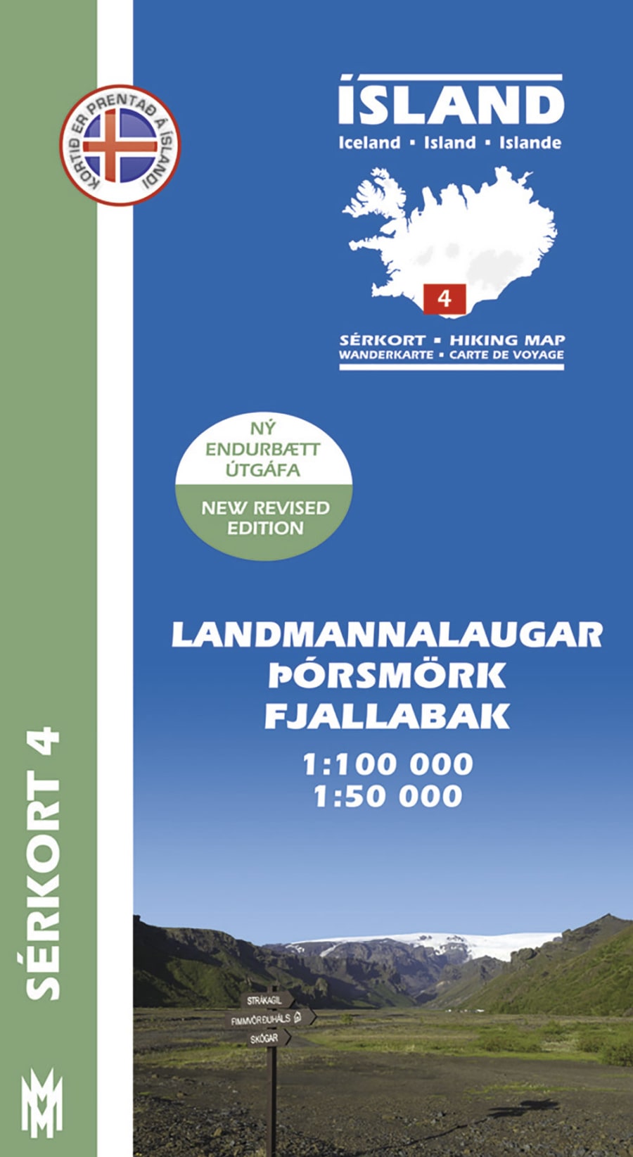 Landmannalaugar, Þórsmörk, Fjallabak 1:100 000 - Sérkort 4