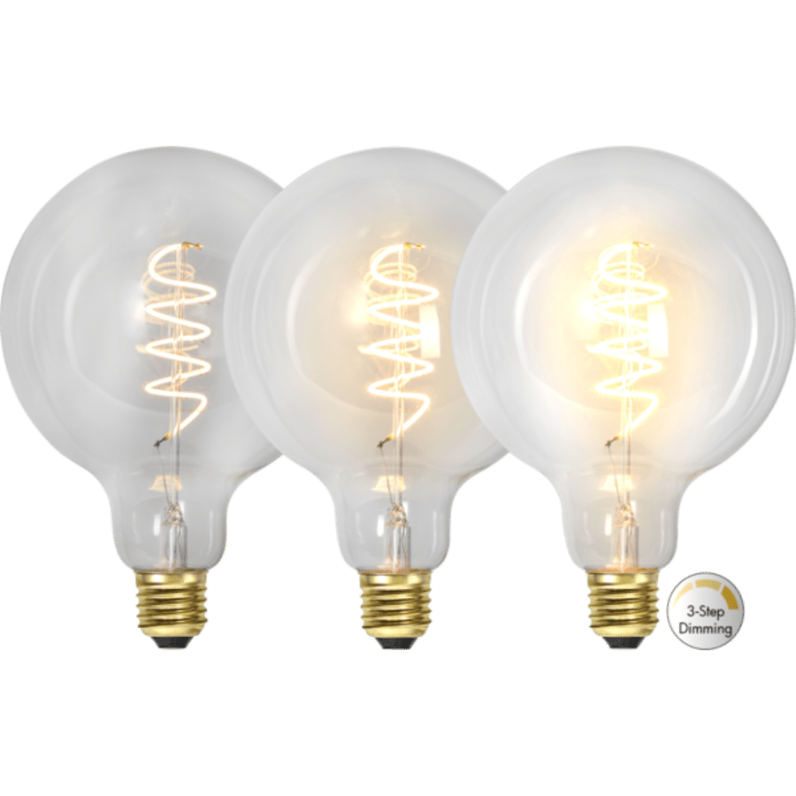 LED LAMP E27 G125 3-STEP CLICK