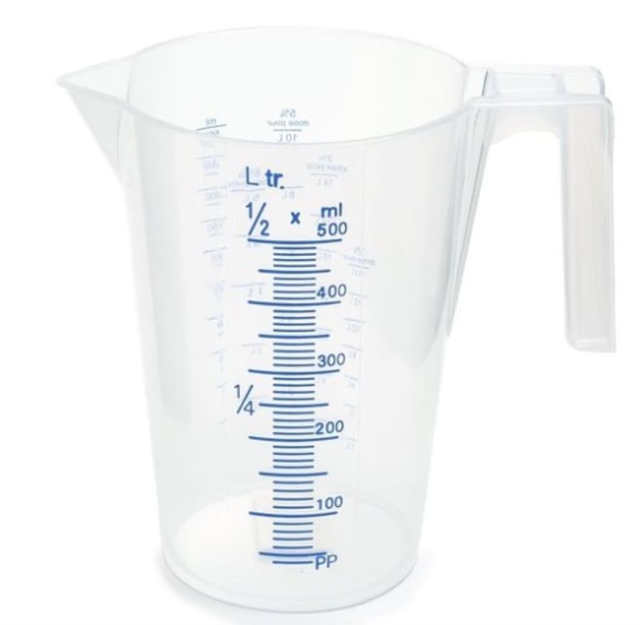 Mælikanna plast 0,5 lítra