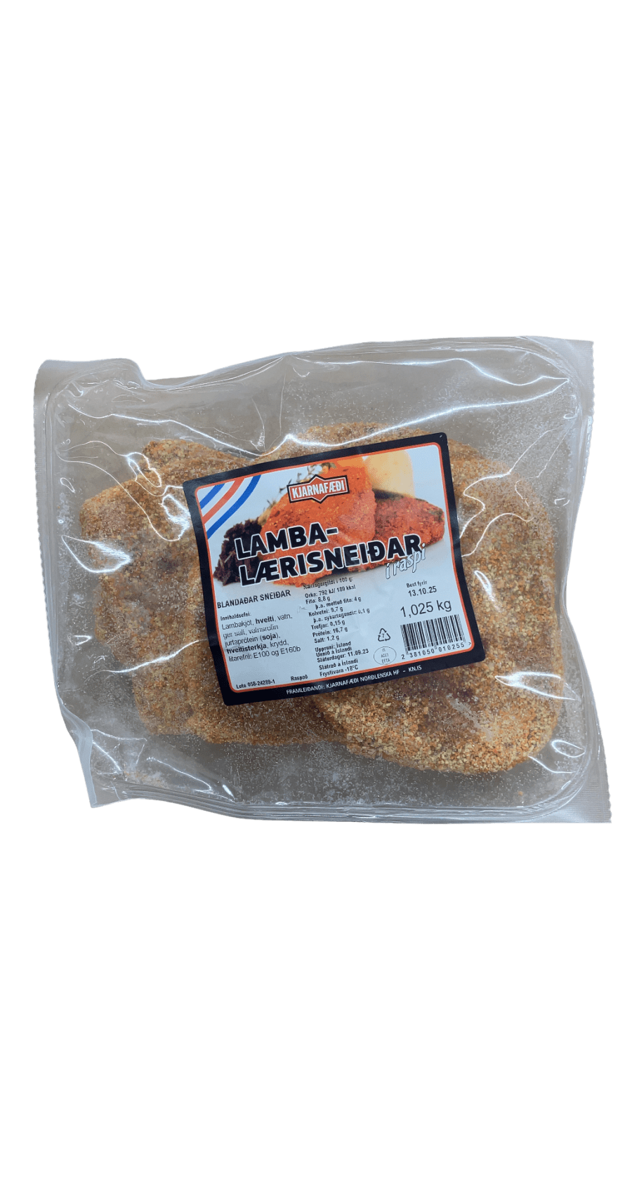 Kjarnafæði Lamba-lærisneiðar blandaðar sneiðar 1025 g