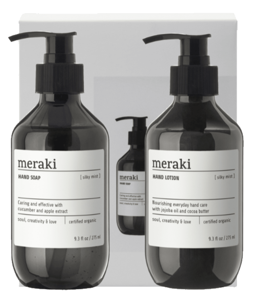 Meraki gjafasett Silky Mist handsápa og krem