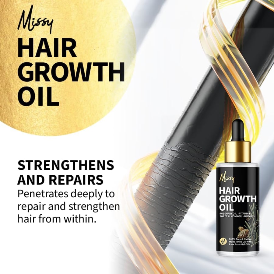 Missy Hair Growth Oil 100% náttúruleg innihaldsefni 100 ml.