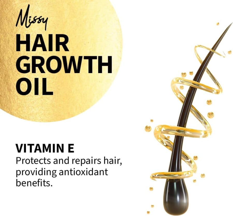 Missy Hair Growth Oil 100% náttúruleg innihaldsefni 100 ml.