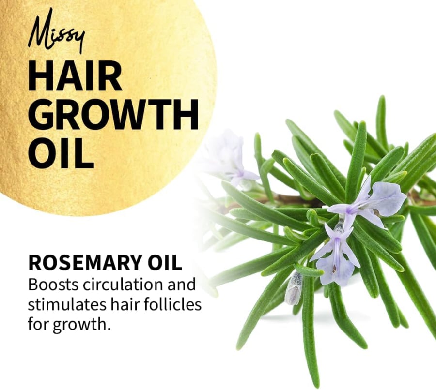 Missy Hair Growth Oil 100% náttúruleg innihaldsefni 100 ml.