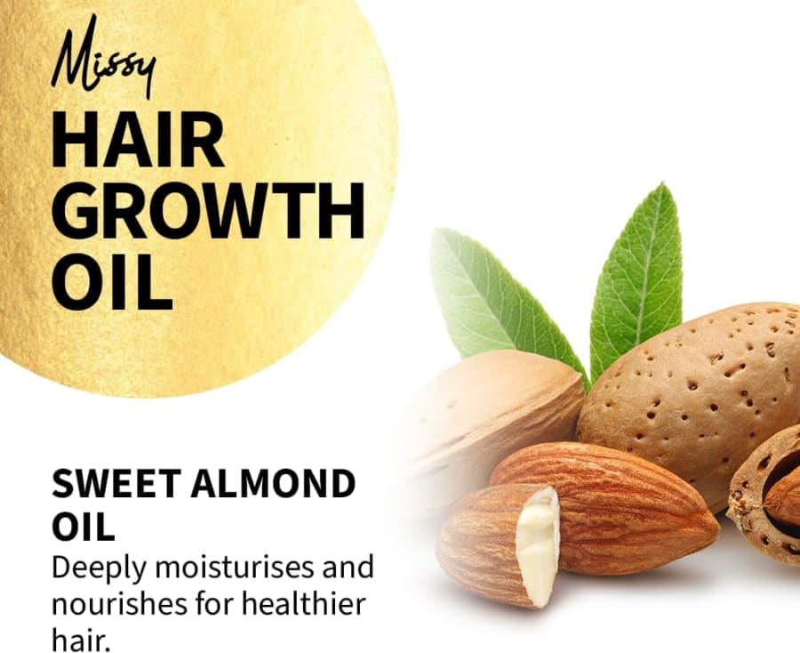 Missy Hair Growth Oil 100% náttúruleg innihaldsefni 100 ml.