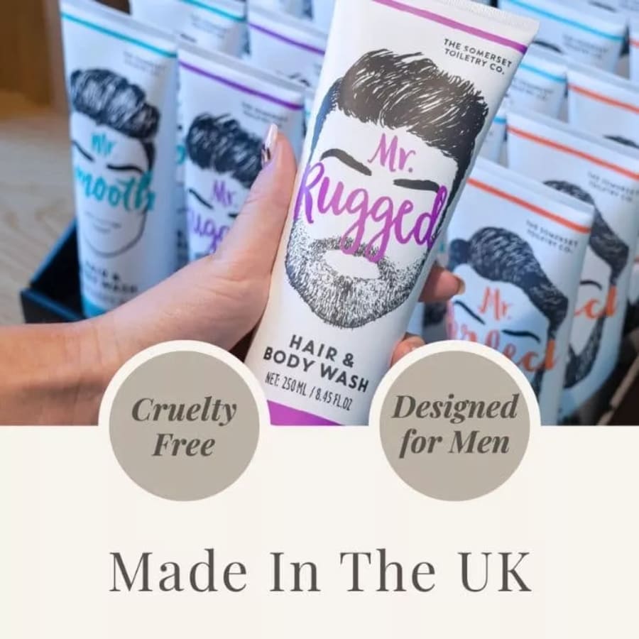 Mr Rugged Hair & Body Wash – Cedarwood and Lemongrass 250ml