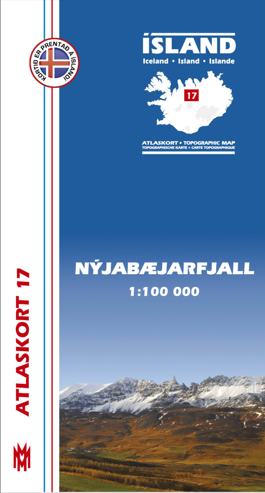 Nýjabæjarfjall 1:100 000 - Atlaskort 17