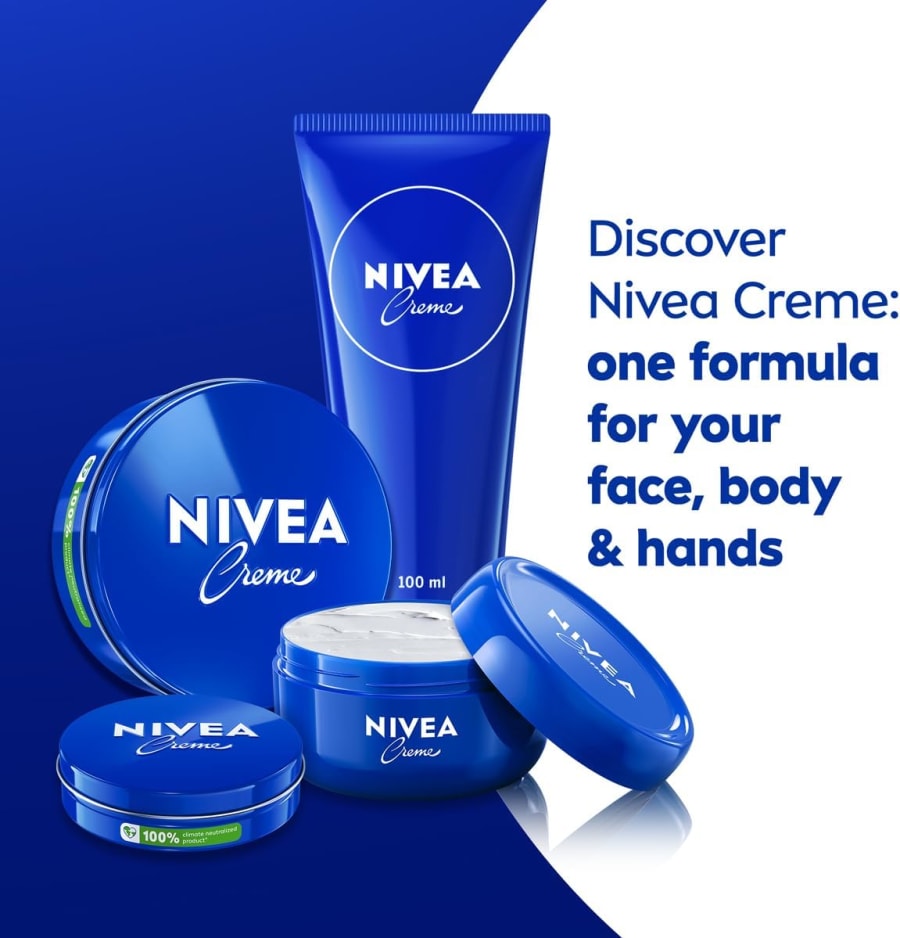 Nivea  Rakakrem Klassískt Andlits-, hand- og líkamskrem fyrir allar húðgerðir 250 ml
