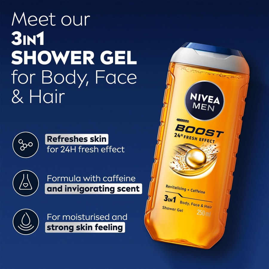 Nivea Men Boost Sturtusápa 250 ml (Copy)