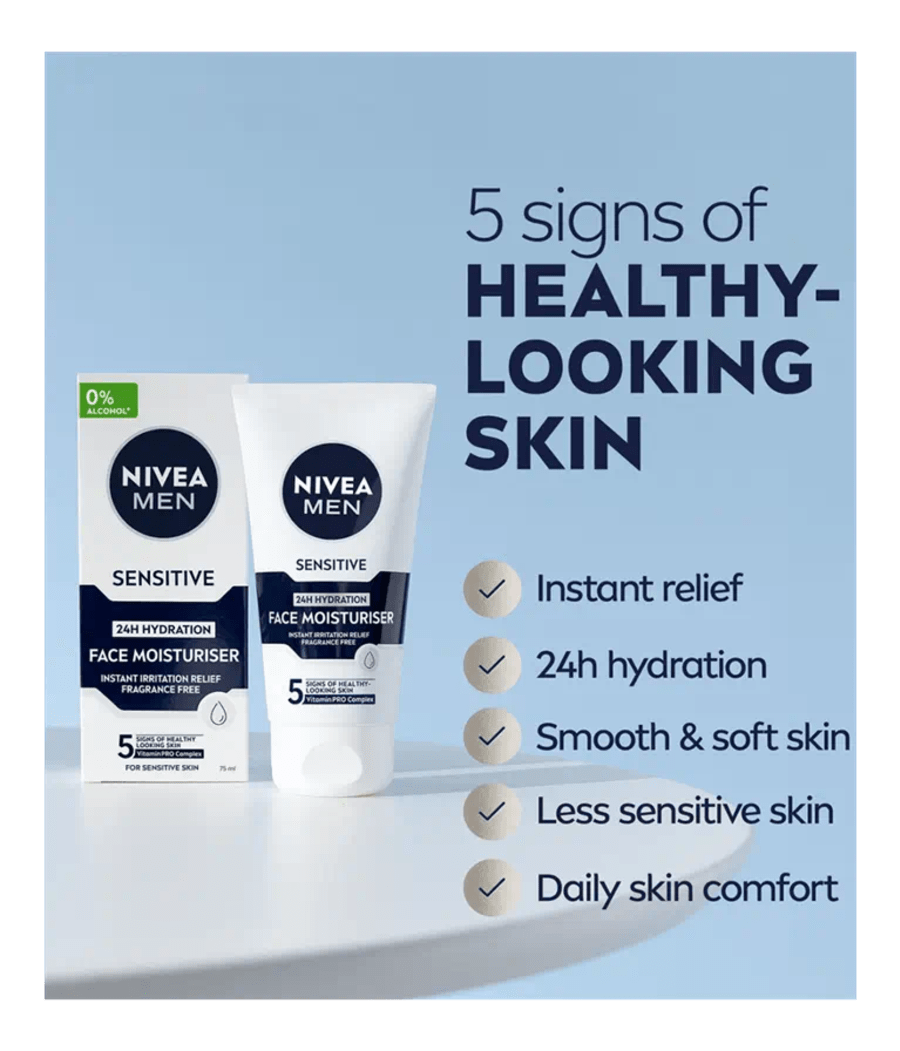 Nivea Men Rakakrem fyrir viðhvæma húð 75ml