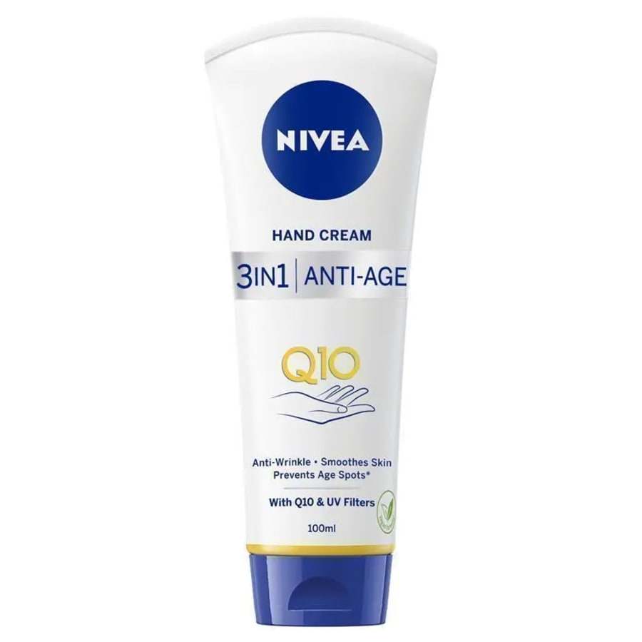 Nivea Q10 3 in 1 Handáburður sem vinnur gegn öldrunareinkennum húðarinnar 100 ml