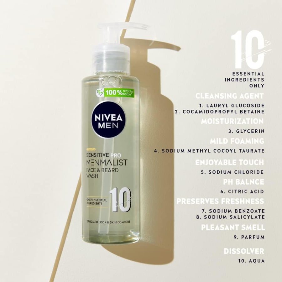 Nivea Sensitive Pro Menmalist Andlits- og Skegg Sápa 200 ml