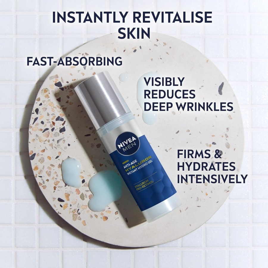Nivia Men Anti-Age Hyaluron Rakagefandi Andlits Gel 50ml