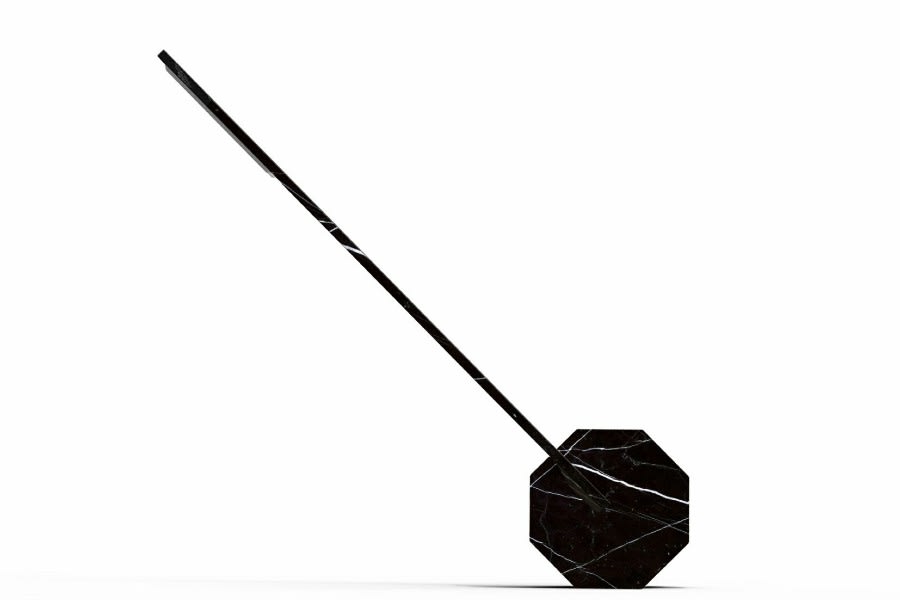 Octagon Borðljós/lesljós | Svartur marmari