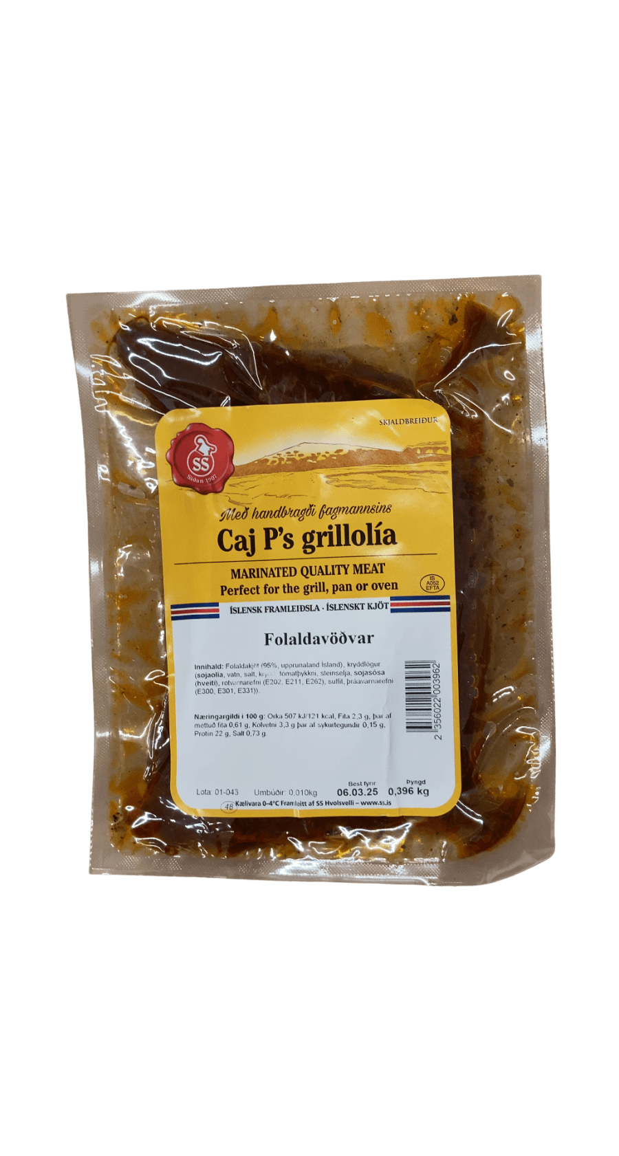 Síðan 1907 Caj P's Grillolía Folaldavöðvar 396 g