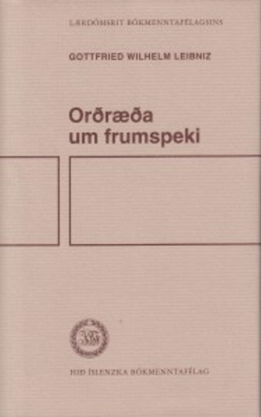 Orðræða um frumspeki