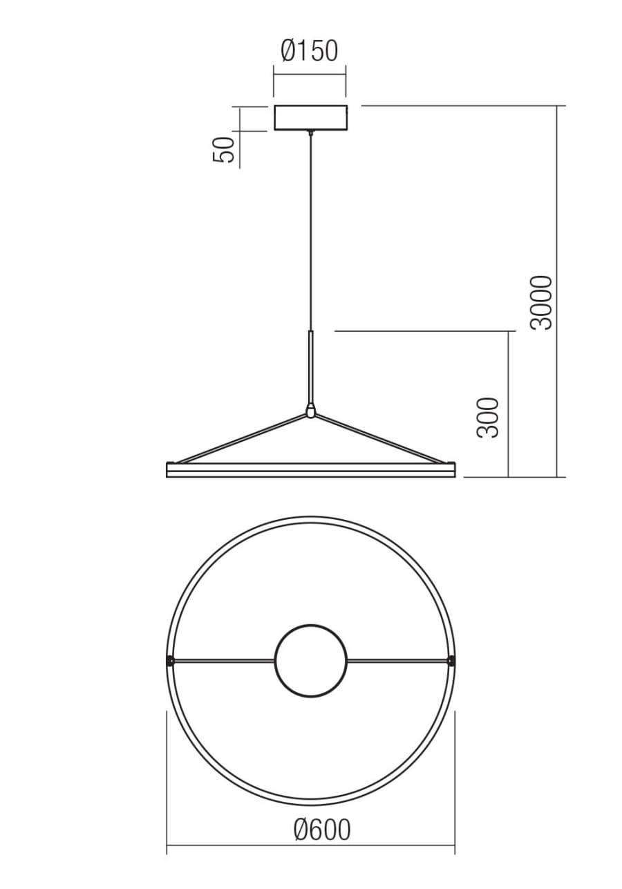 Orbit 60cm hangandi gyllt
