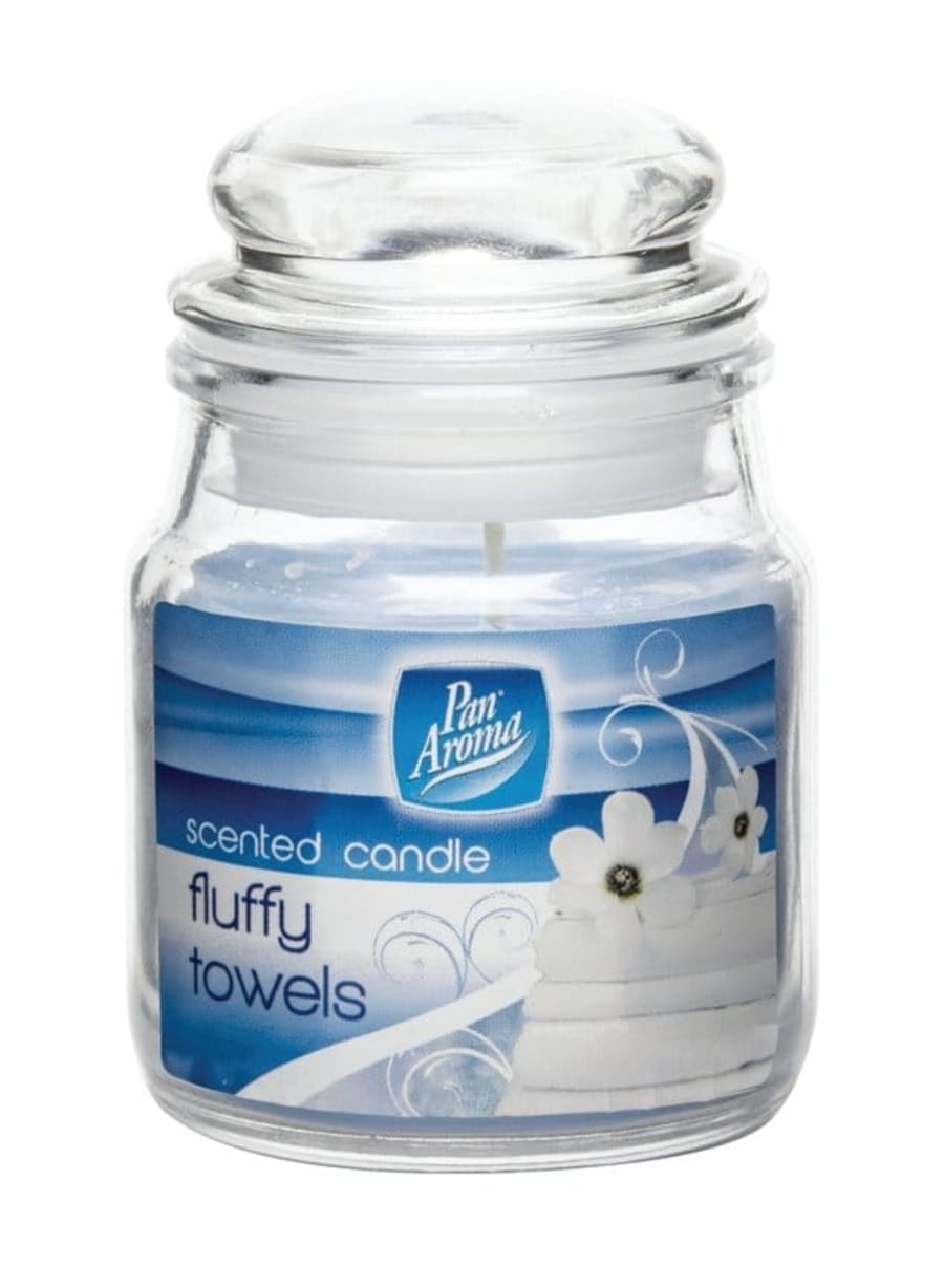 Pan Aroma ilmkerti í krukku með loki, lítið / Fluffy Towels