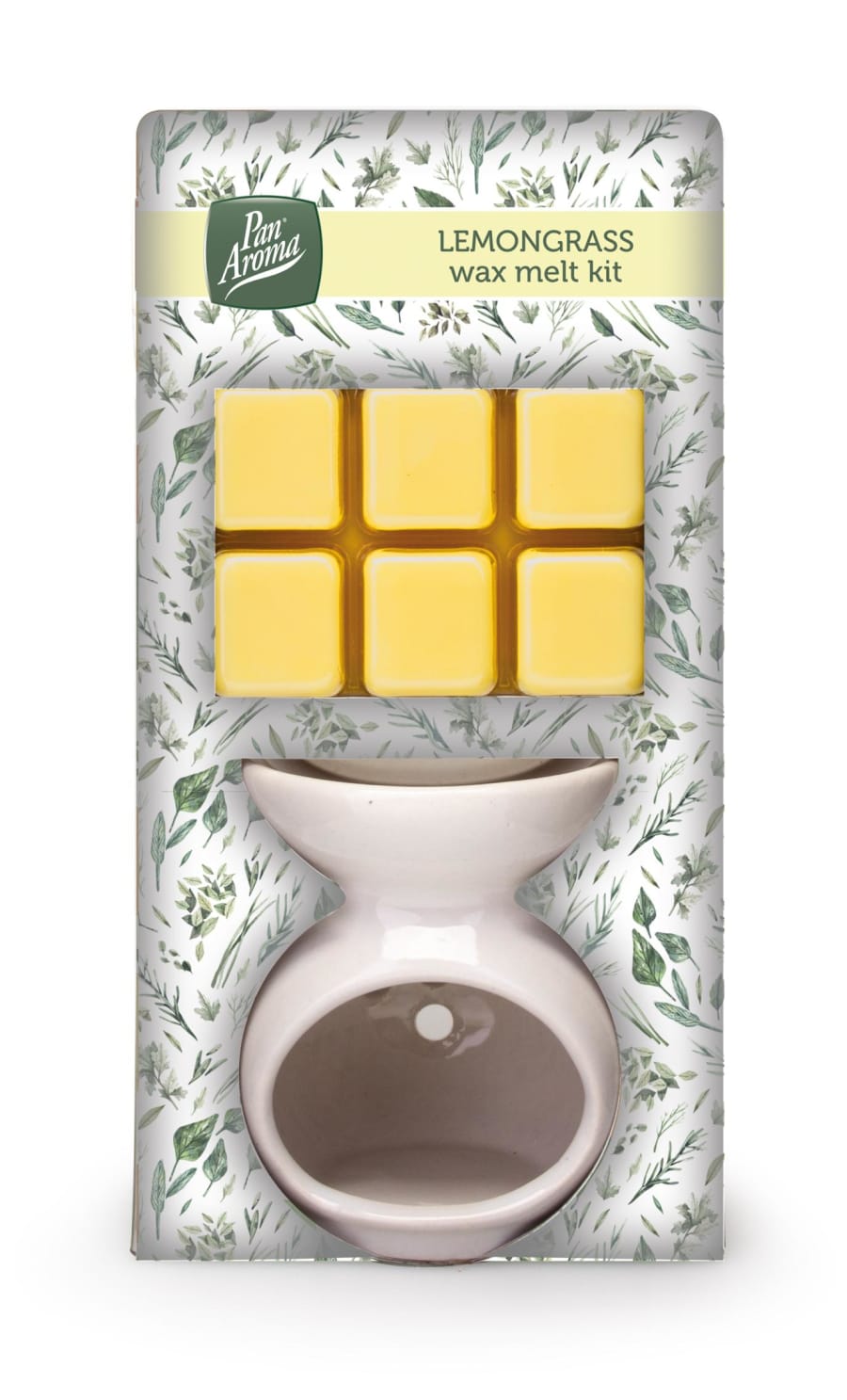 Pan Aroma Ilmolíu lampi og ilmvax (e. wax burner) með ilm af Lemongrass 6 stk