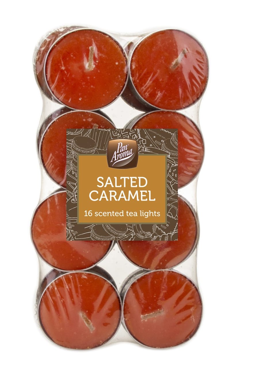Pan Aroma lituð ilm sprittkerti - Salted caramell 16 stk