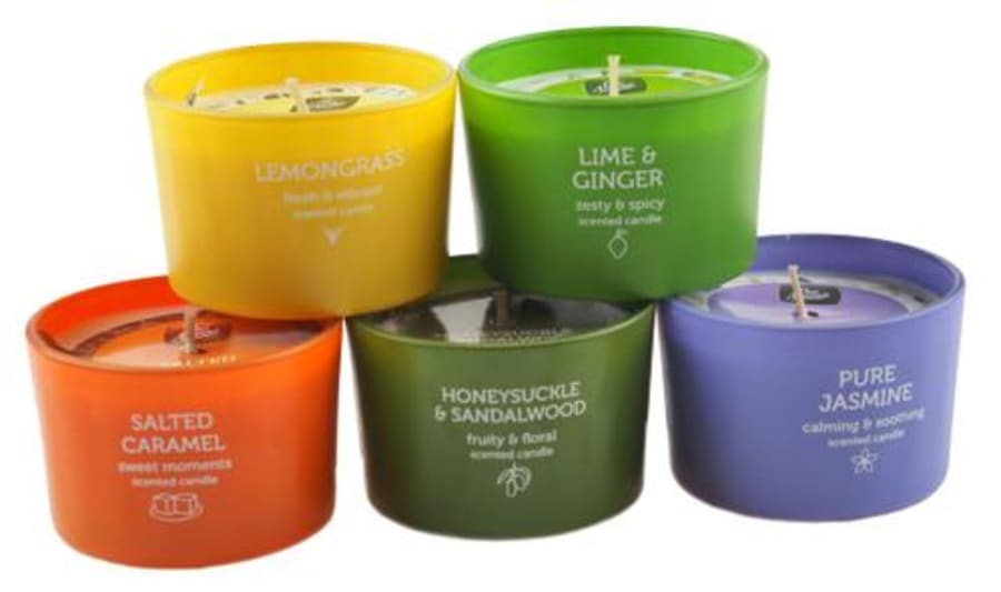 Pan Aroma Pure Jasmine ilmkerti í fallegu glasi 23ja tíma brennslutími